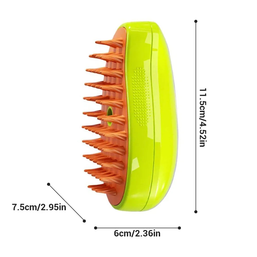 Soft silicone massage brush for dogs and cats used for grooming, bathing, and reducing shedding while gently massaging the skin.