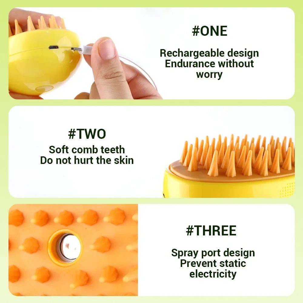 Soft silicone massage brush for dogs and cats used for grooming, bathing, and reducing shedding while gently massaging the skin.