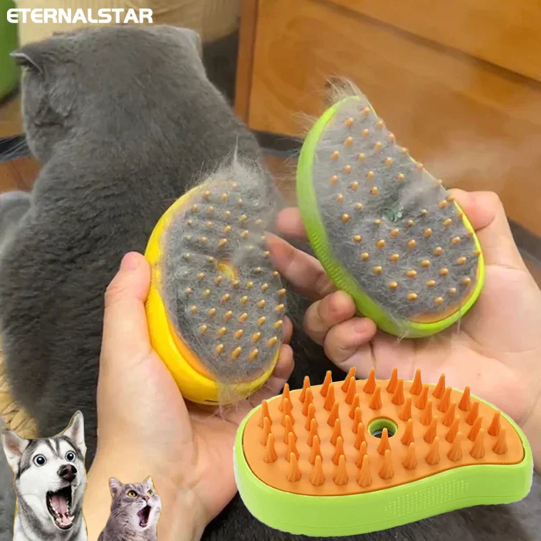 Soft silicone massage brush for dogs and cats used for grooming, bathing, and reducing shedding while gently massaging the skin.
